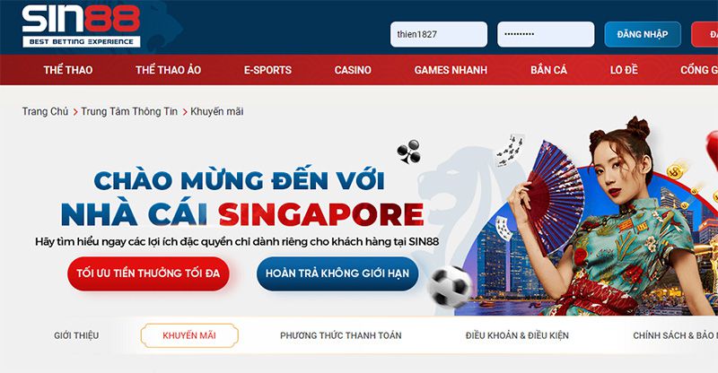 Cách để đăng nhập nhà cái Sin88