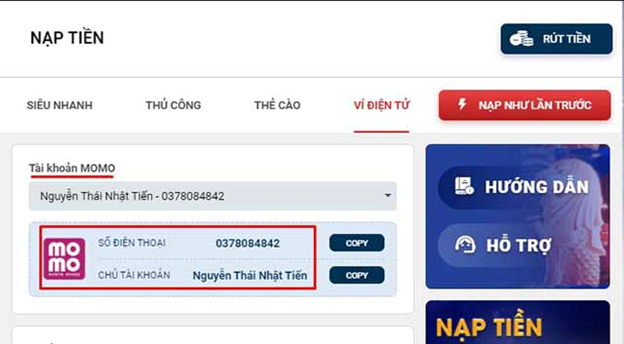Nạp tiền Sin88 chỉ với vài thao tác đơn giản